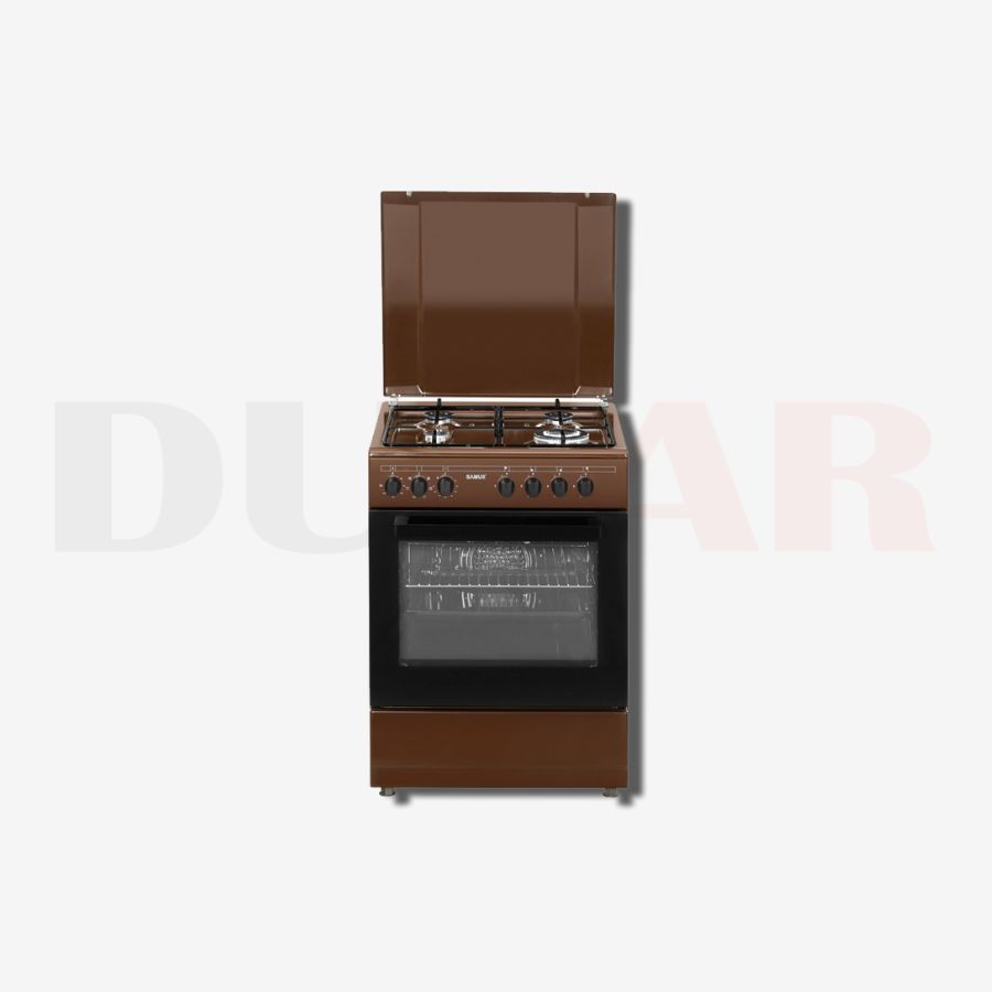 Aragaz Samus SM662AENS, 4 Arzătoare Gaz, Cuptor electric, 56L, 7 Funcții, Maro Aragaz Samus SM662AENS, 4 Arzătoare Gaz, Cuptor electric, 56L, 7 Funcții, Maro