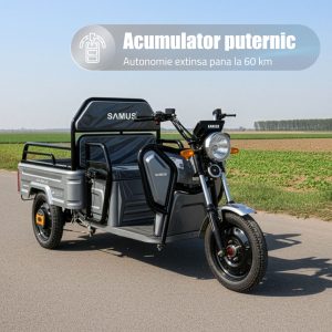 Triciclu cargo electric SAMUS RANGER 25-1.1 72V32Ah pentru transport marfă